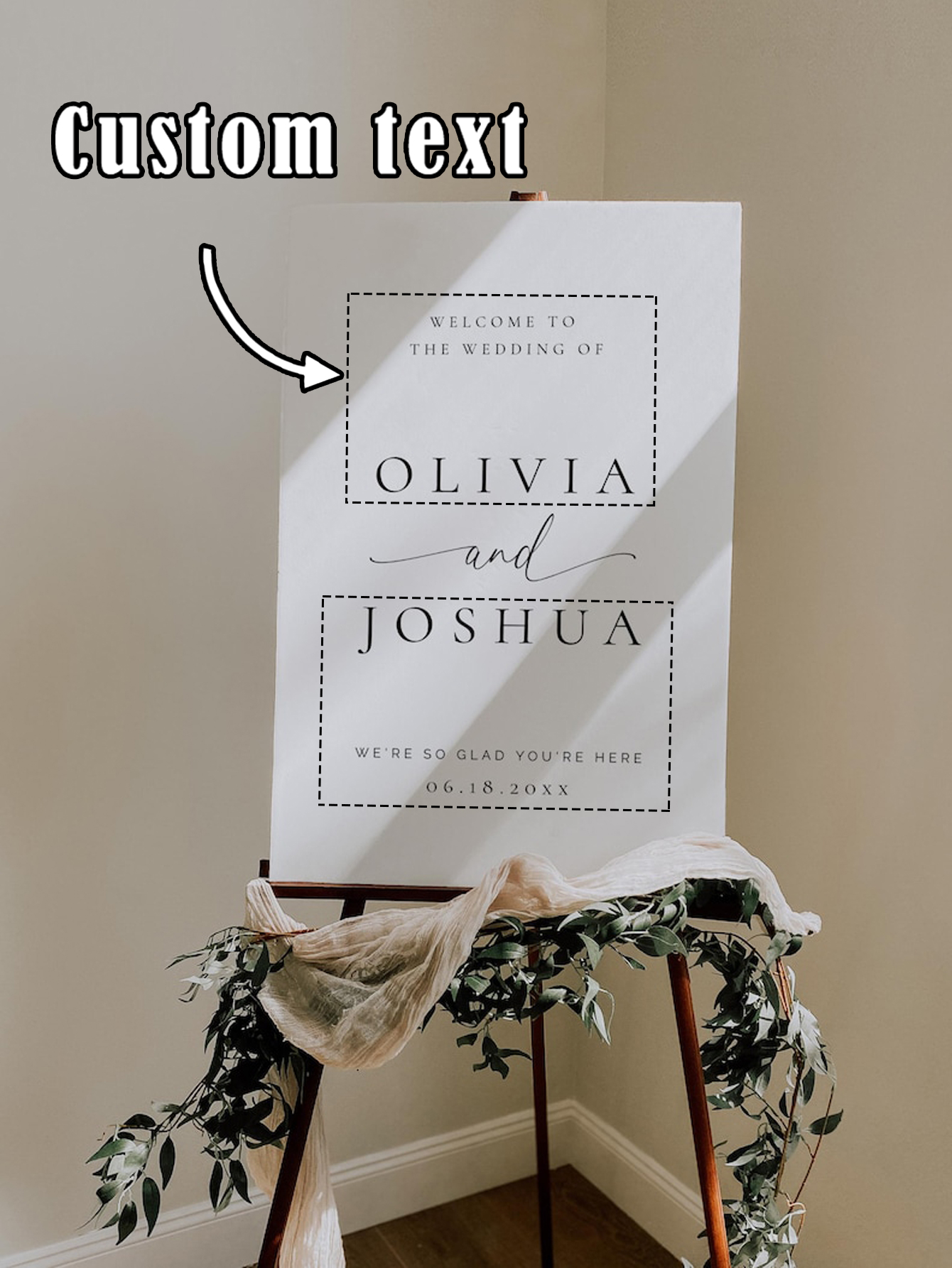 Minimalist Wedding Welcome Sign
